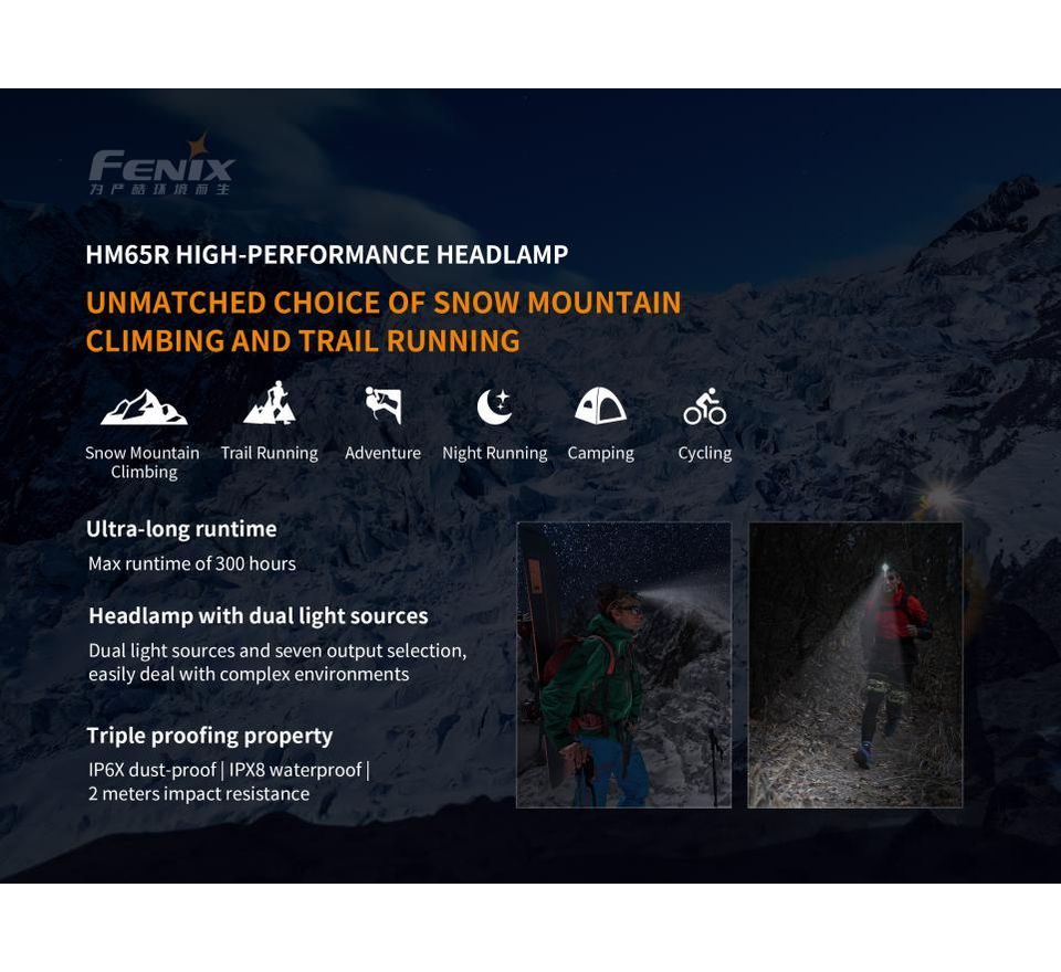 Fenix Nabíjecí čelovka HM65R