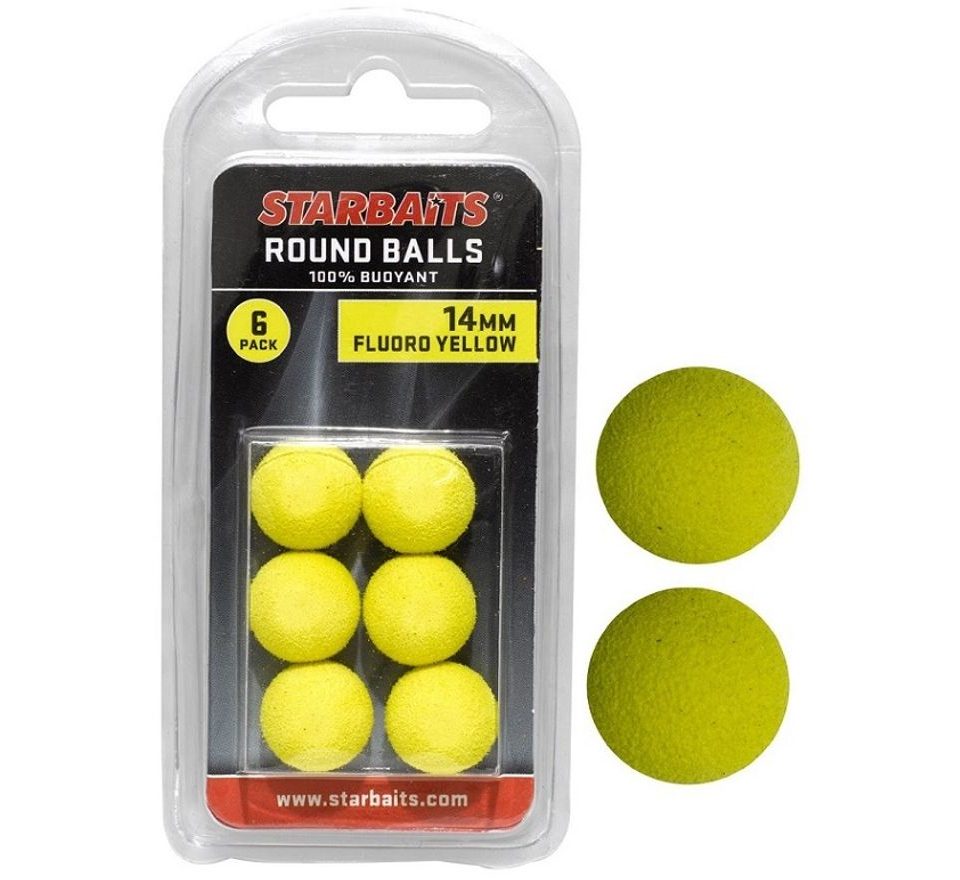 Starbaits Pěnová nástraha Round Balls 14mm 6ks