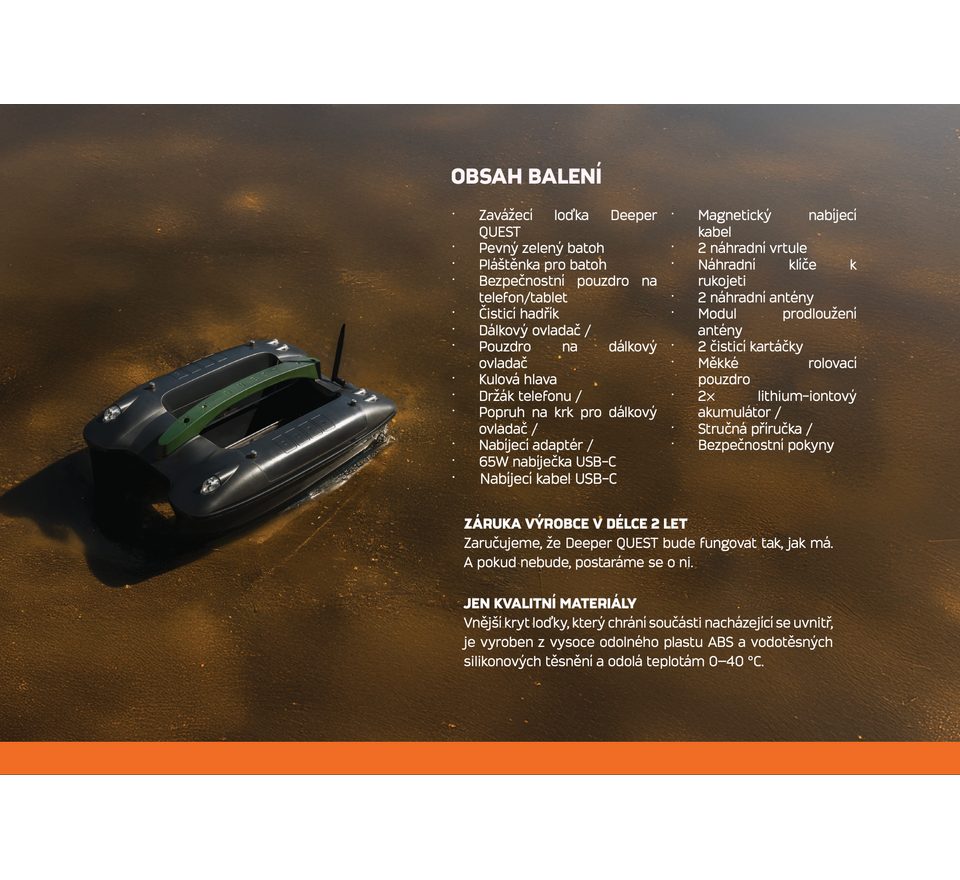 Deeper Zavážacia loďka QUEST DOWNSCAN