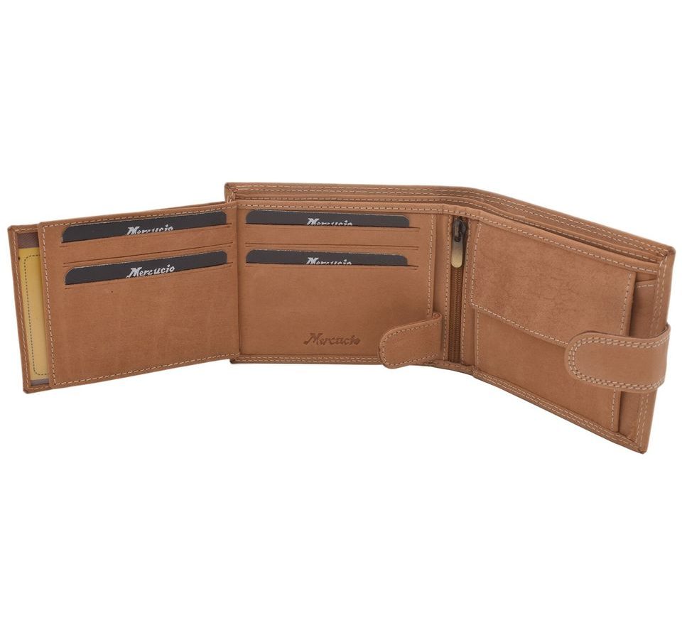 Mercucio Pánská peněženka Kapr hlava natural