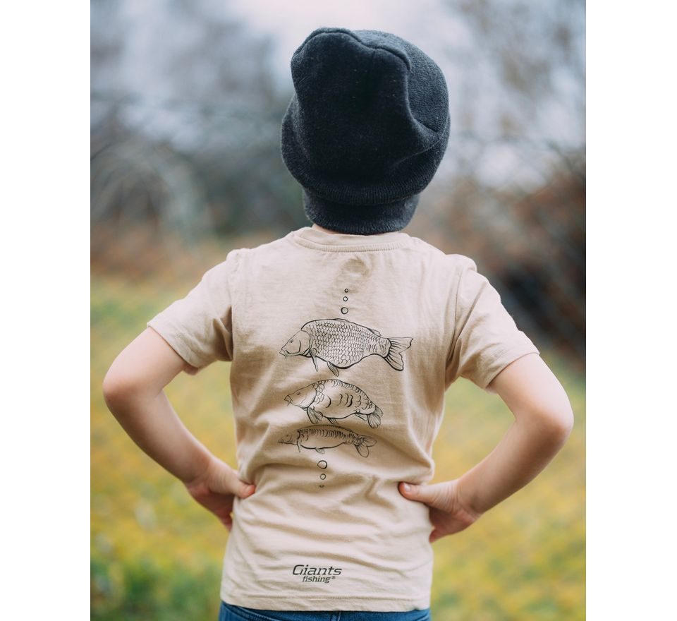 Giants fishing Tričko dětské béžové Tři kapři