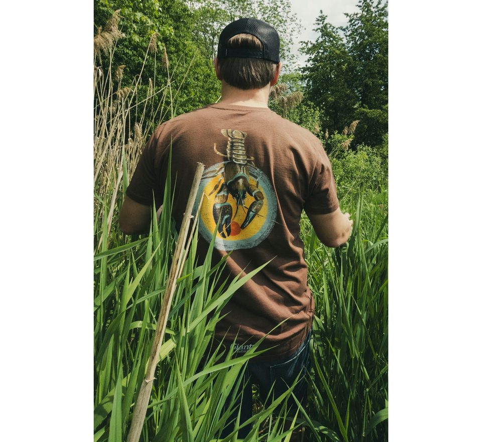 Giants fishing Tričko pánské hnědé Rak