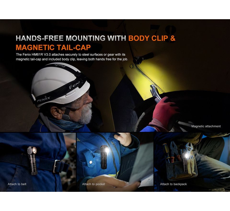 Fenix Nabíjecí čelovka HM61R Amber V3.0