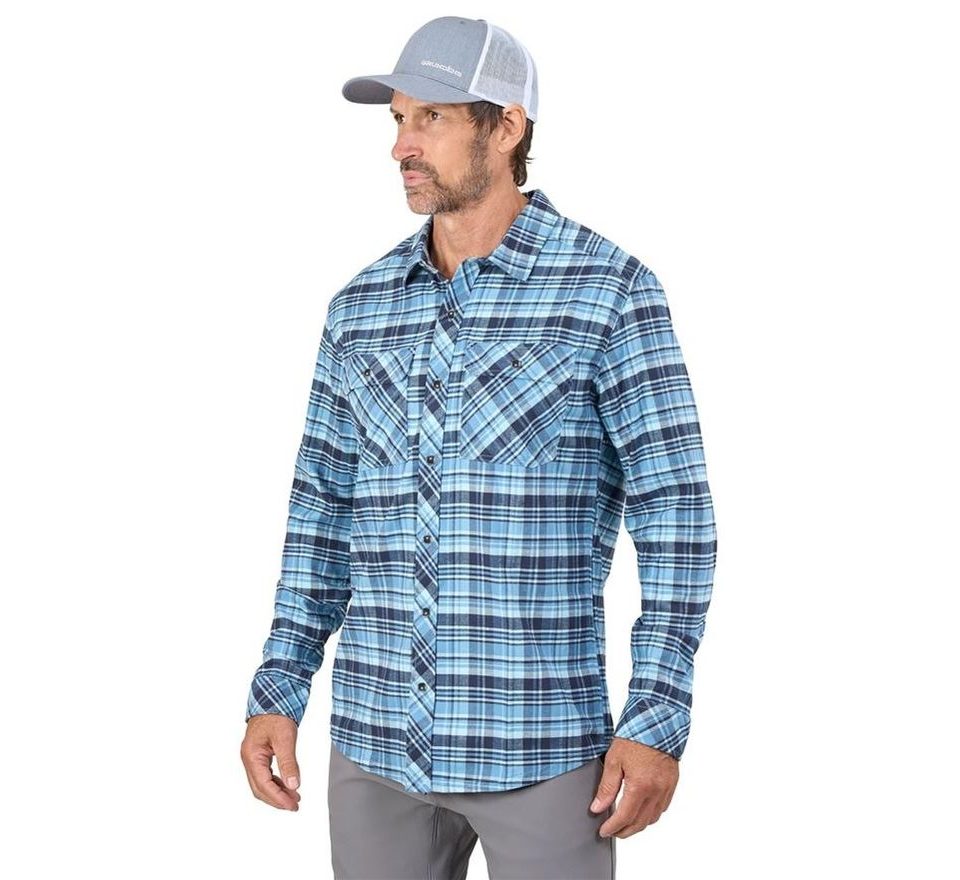 Grundéns Košile Dungeness Seawool Flannel Shirt Captain's Blue