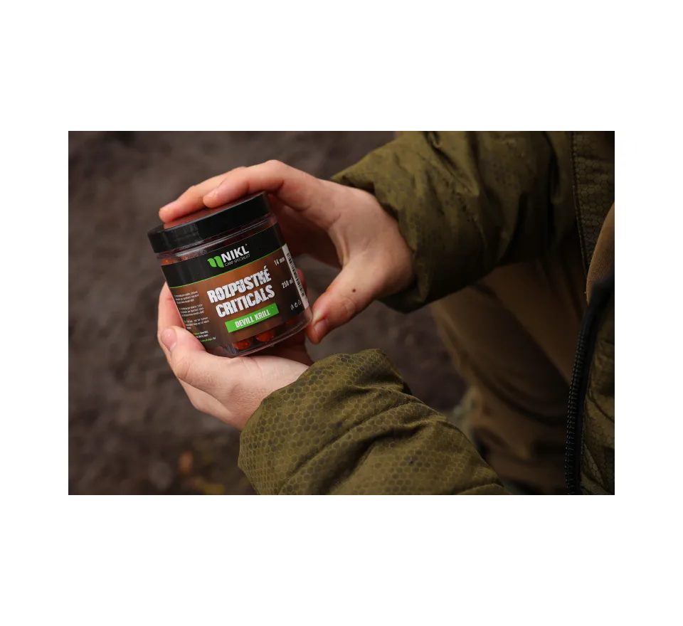 Nikl Rozpustné Criticals boilie Devill Krill 250ml