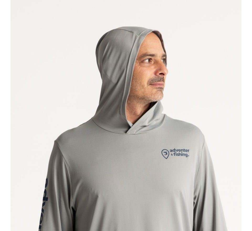 Adventer & fishing Funkční hoodie UV tričko Limestone