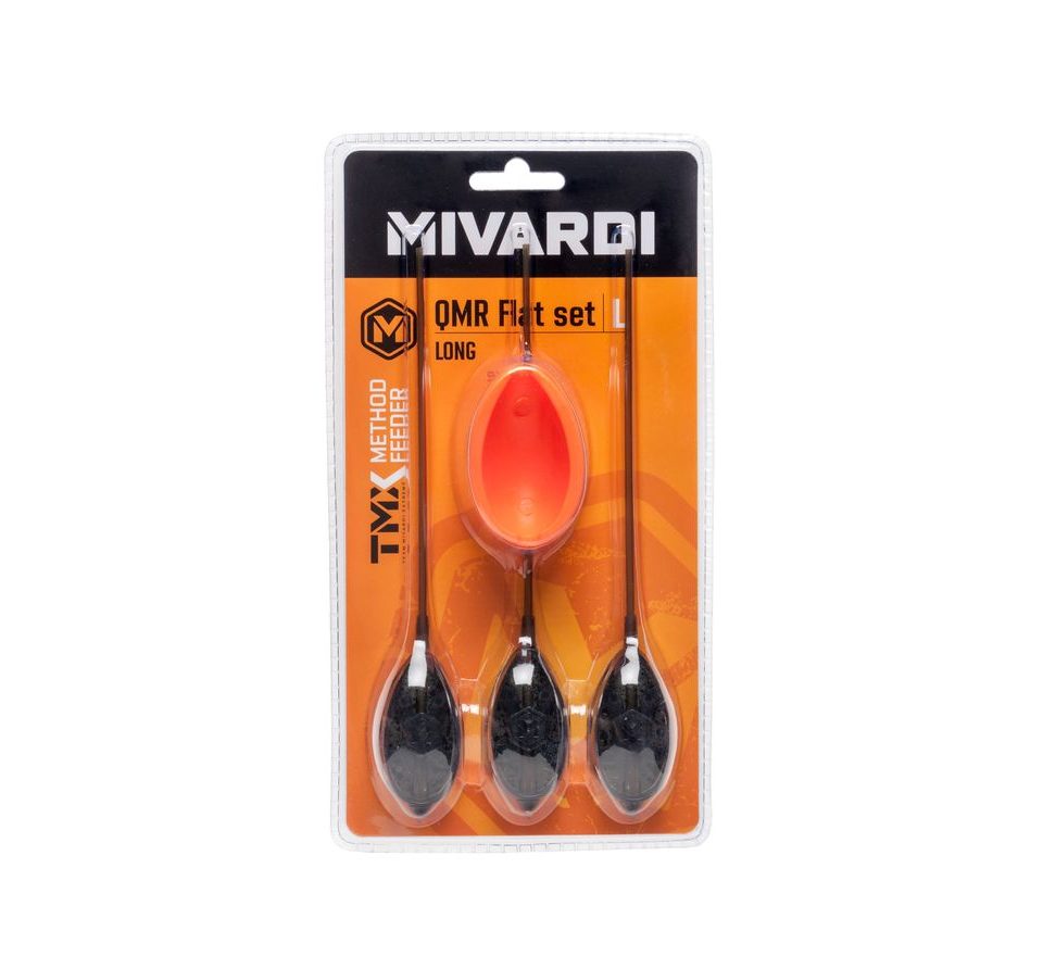 Mivardi Krmítka Method Feeder set QMR Flat L long (30g + 40g + 50g + forma)
