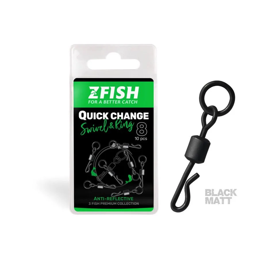 Zfish Obratlík Quick Change Swivel with Ring vel.8 10ks