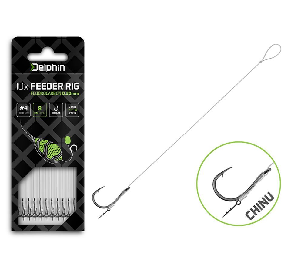 Delphin Feederový návazec Fluoro Sting - Chinu 10ks