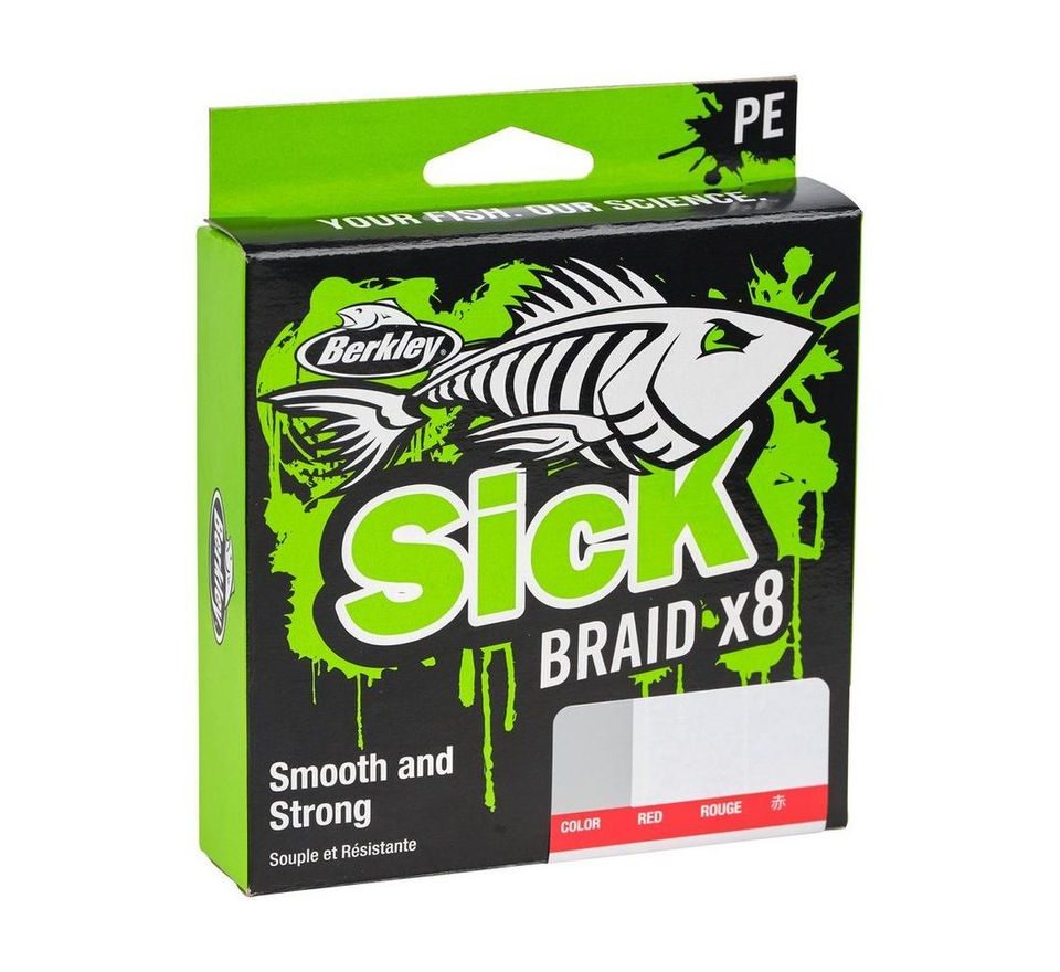 Berkley Šňůra Sick Braid Červená 150m