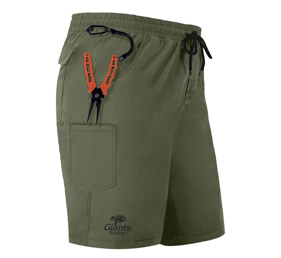 Giants Fishing Kraťasy Shorts Quick Dry UV50+ Olive Green