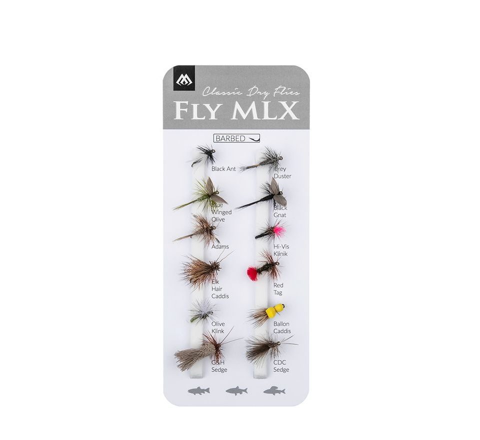 Mikado Sada suchých mušek Dry Flies Barbed 12ks