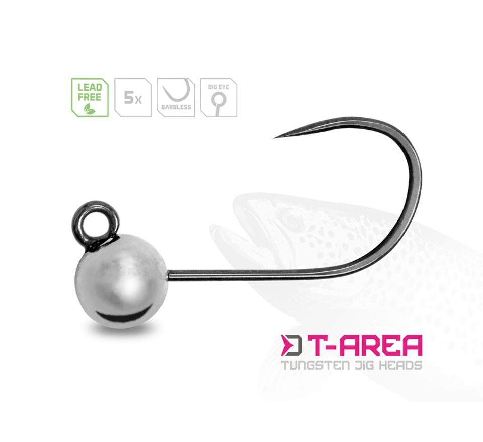 Delphin Jigové hlavičky Wolframové T-Area BL Stříbrné 5ks