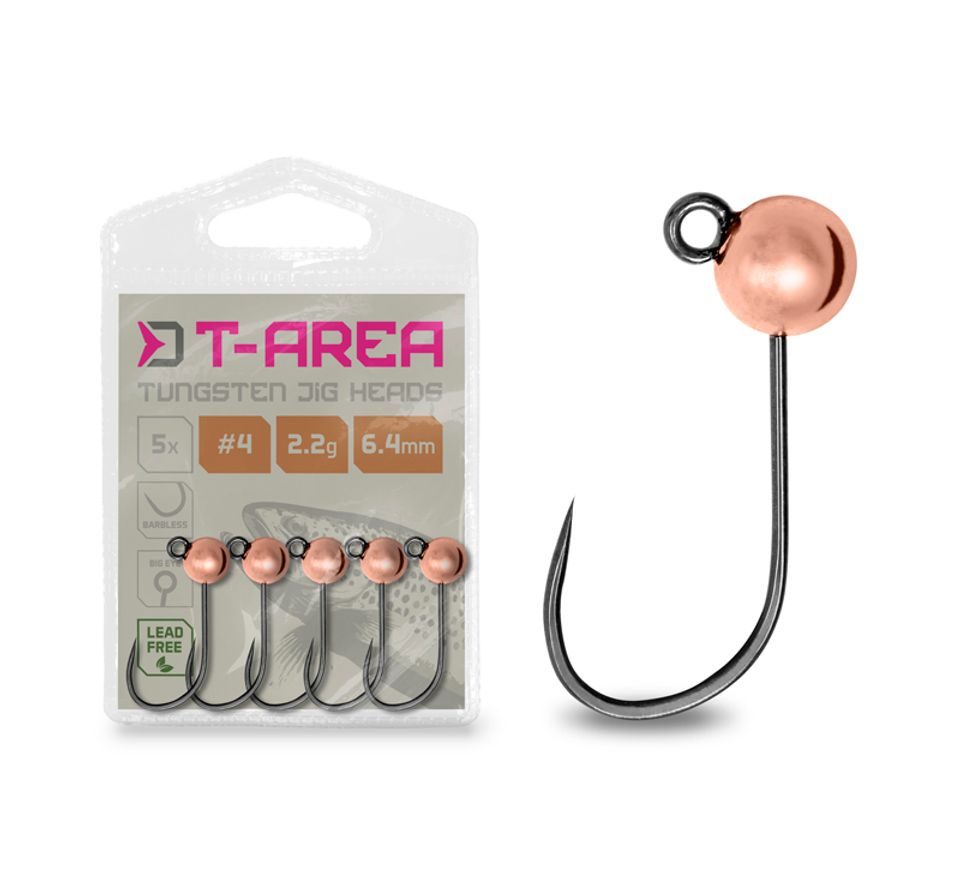 Delphin Jigové hlavičky Wolframové T-Area BL Měděné 5ks