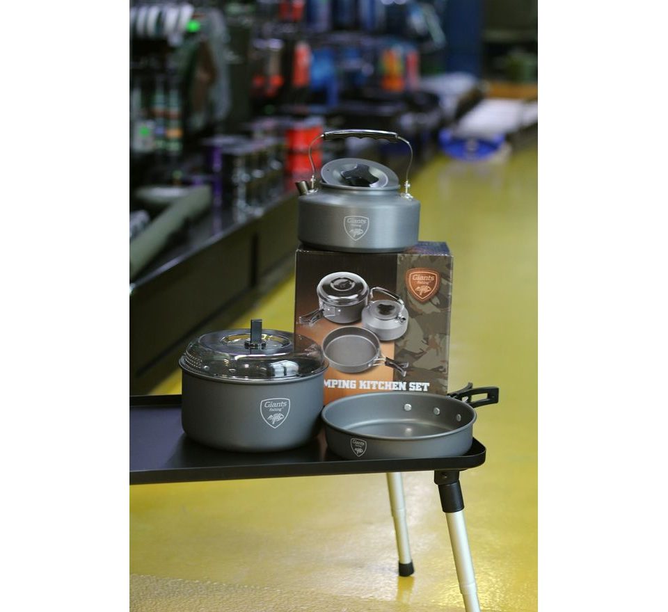 Giants Fishing Sada riadu s kanvičkou 3 Piece Pan & Kettle Set