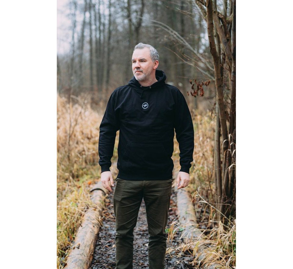 Giants Fishing Mikina pánská černá Pstruh