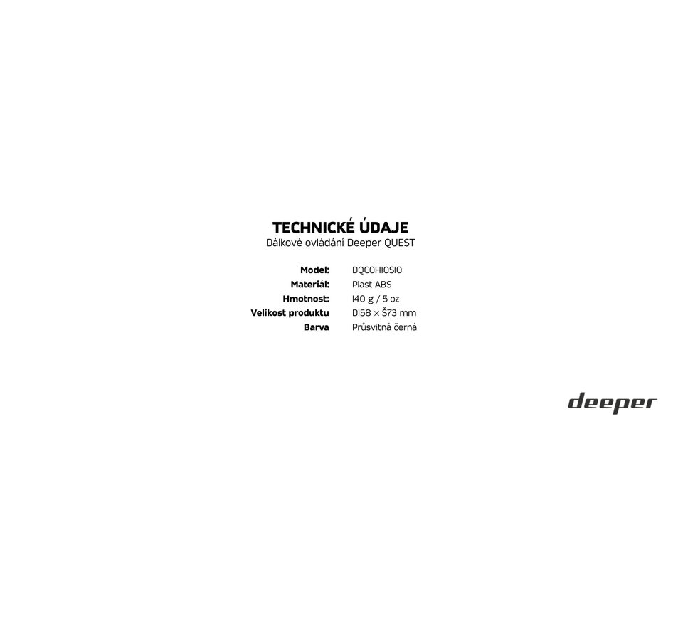 Deeper Zavážacia loďka QUEST DOWNSCAN