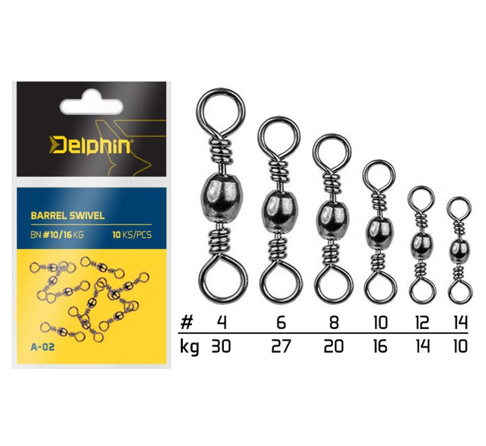 Delphin Obratlík Barrel Swivel A-02 10ks