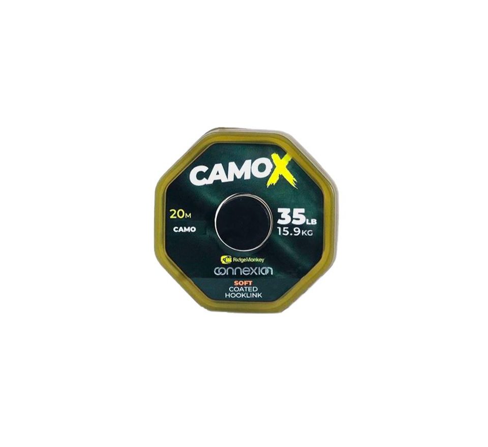 RidgeMonkey Šňůrka Connexion CamoX Soft Coated Hooklink 20m