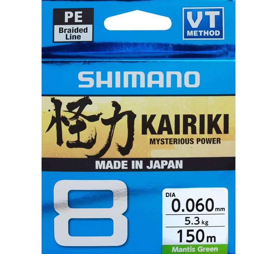 Shimano Šňůra Kairiki 8 Mantis Green 150m