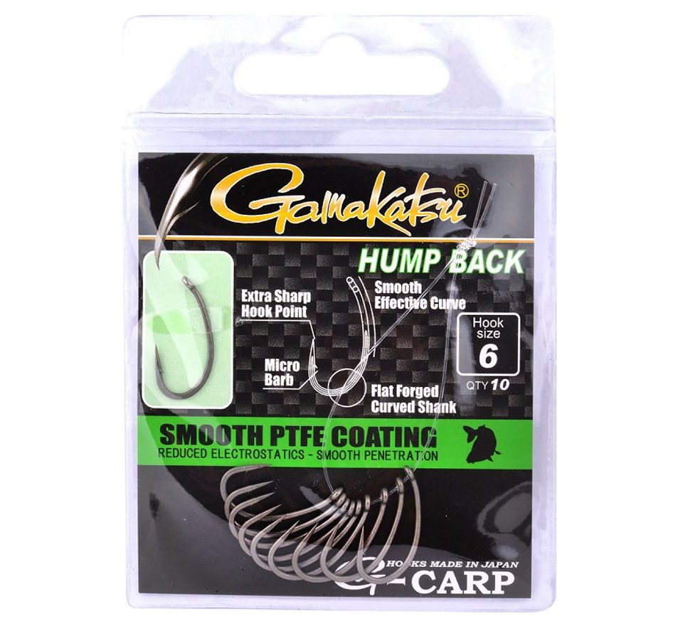 Gamakatsu Háčky G-Carp Hump Back Hooks Grey 10ks