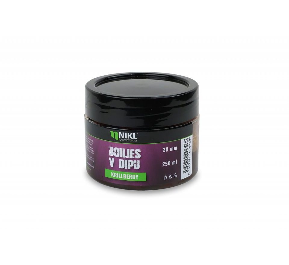 Nikl Boilies v dipu Krill Berry 250g