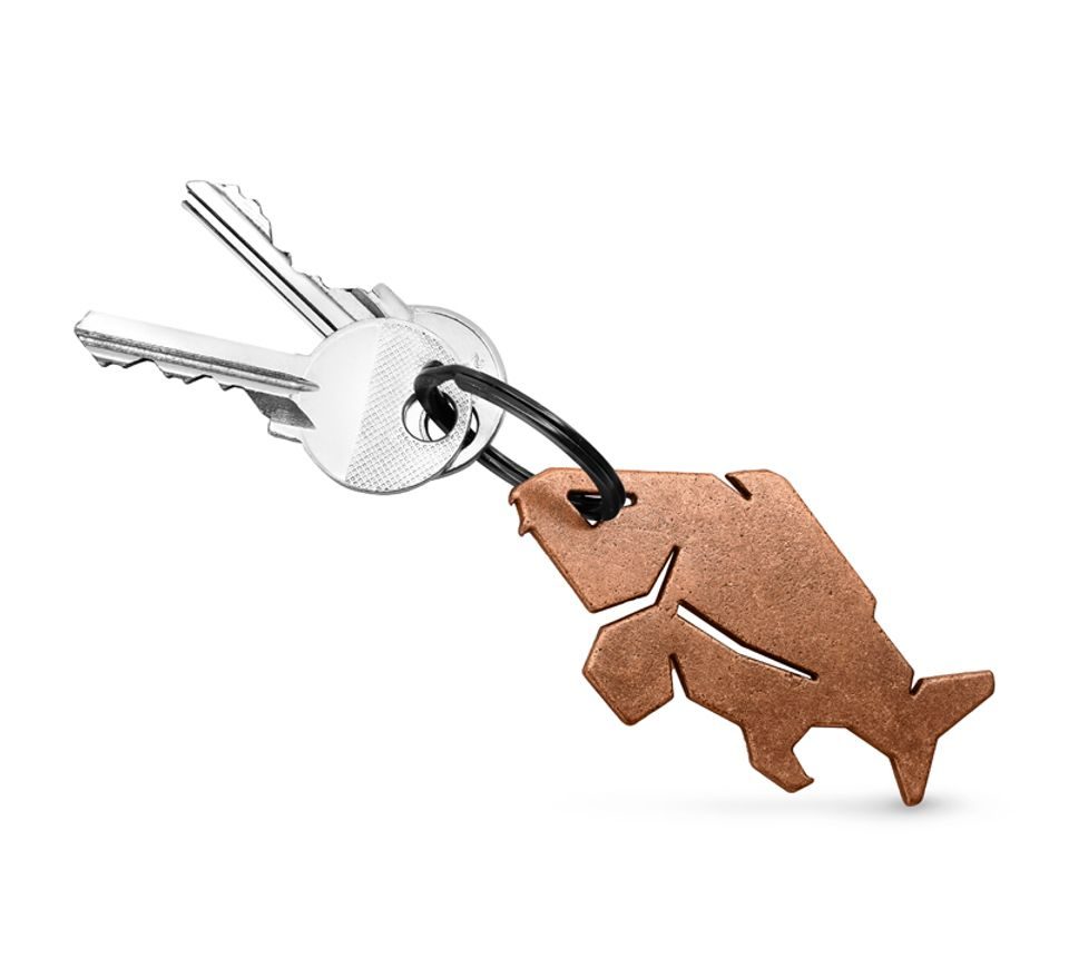 Delphin Kľúčenka s otvárkom na fľaše Carpener bronzová