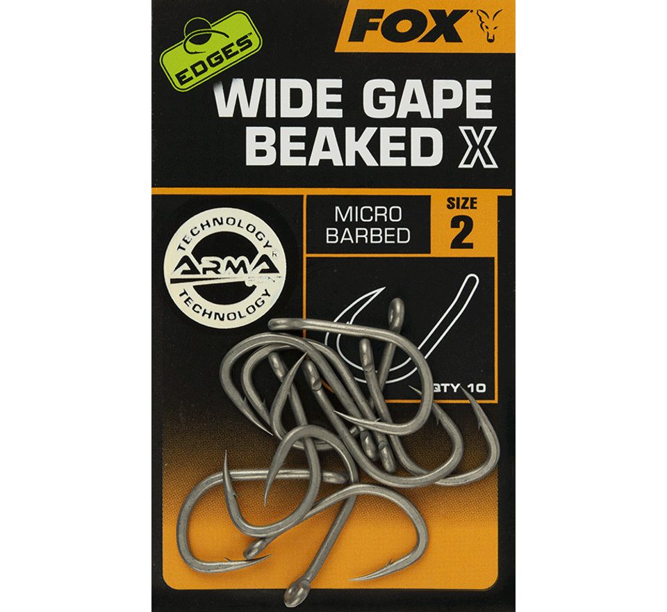 Fox Háčky Edges Wide Gape Beaked X Hooks 10ks