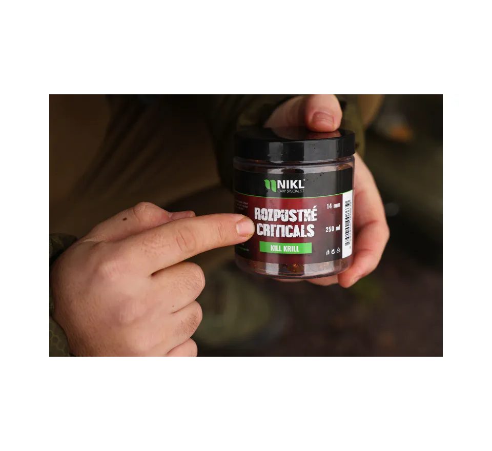 Nikl Rozpustné Criticals boilie Kill Krill 250ml