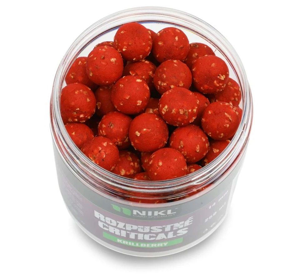 Nikl Rozpustné Criticals boilie Krill Berry 250ml