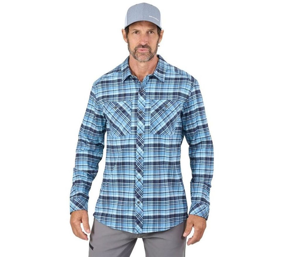 Grundéns Košile Dungeness Seawool Flannel Shirt Captain's Blue