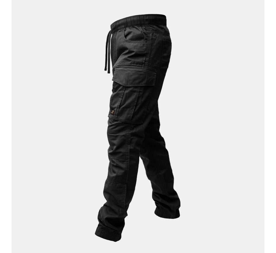 KUMU Kalhoty Utility Cargos černé