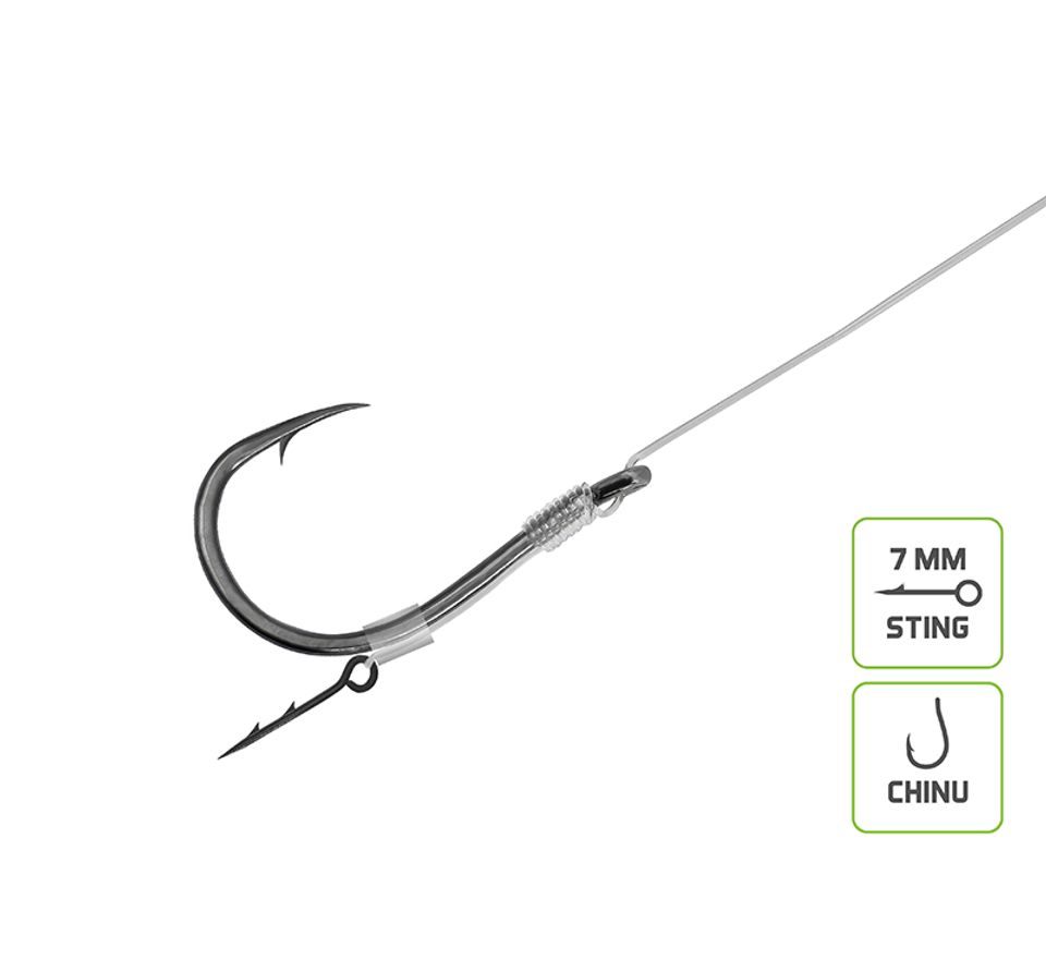 Delphin Feederový návazec Fluoro Sting - Chinu 10ks