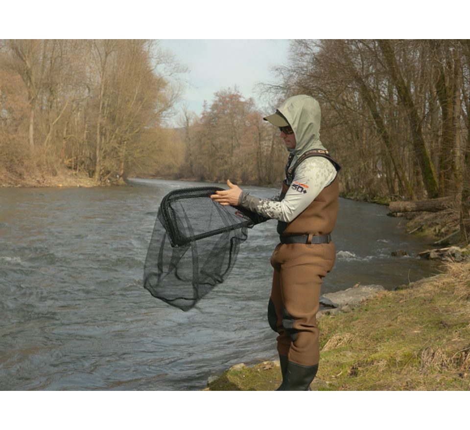 Delphin Podběrák Halfer 190cm 60x50cm