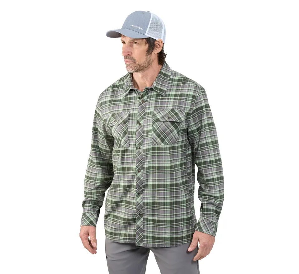 Grundéns Košile Dungeness Seawool Flannel Shirt Grass