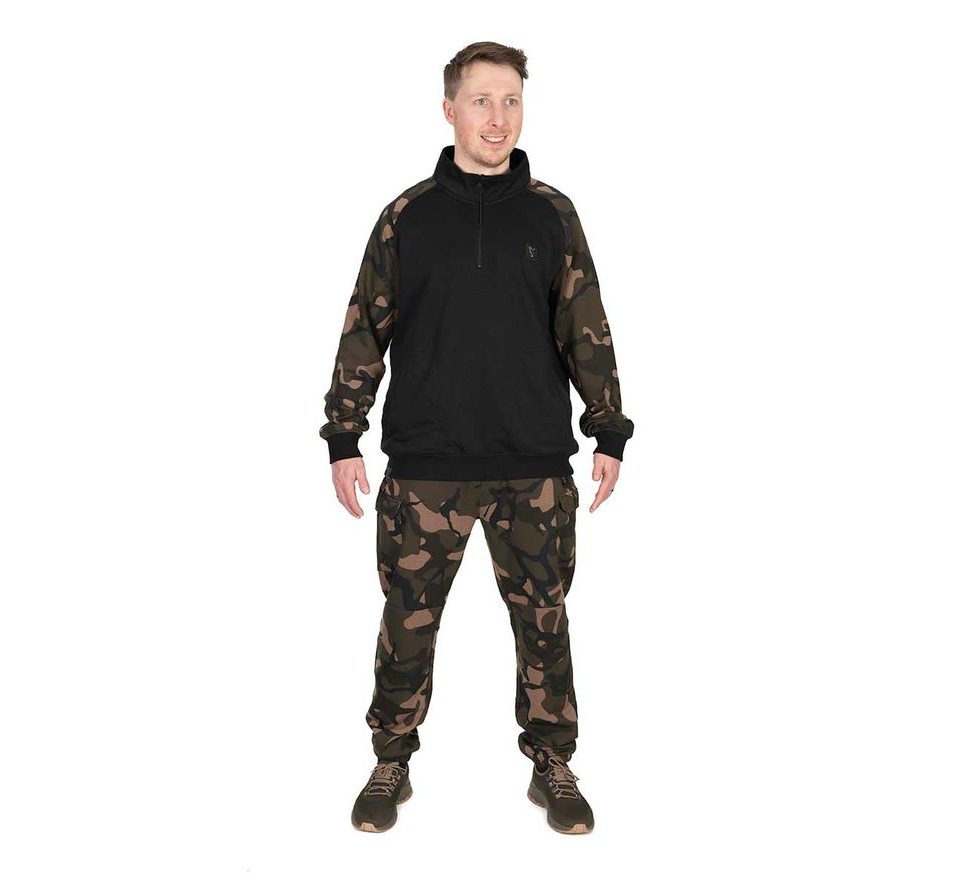 Fox Mikina LW Black/Camo QTR ZIP