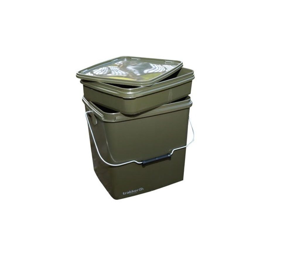 Trakker Plastový kýbl Olive Square Container 13l