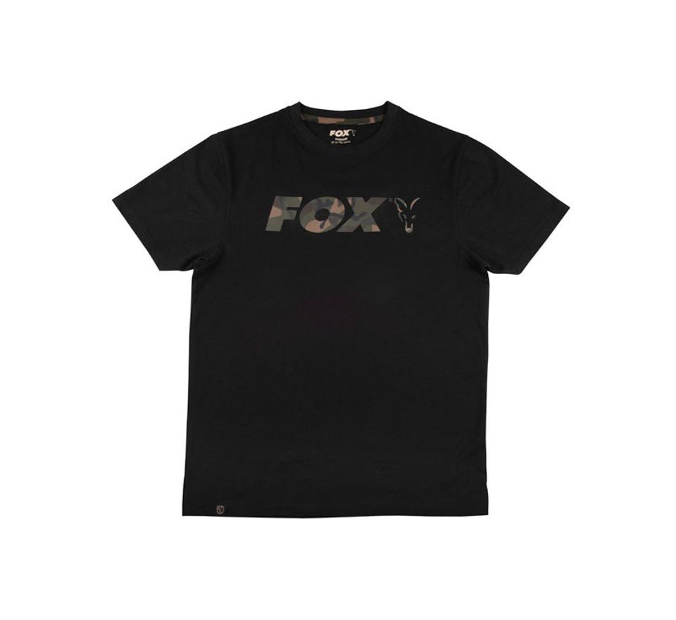 Fox Triko Black/Camo Chest Print T-Shirt