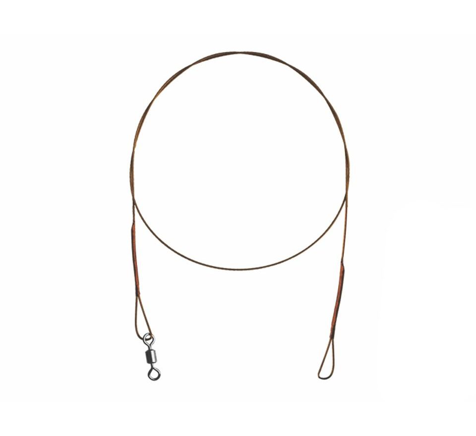 Delphin Ocelové lanko Bomb! s obratlíkem a smyčkou 49 vláken