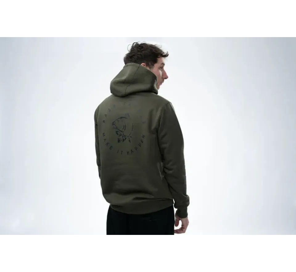 Nash Mikina Make It Happen Carp Logo Hoody Green