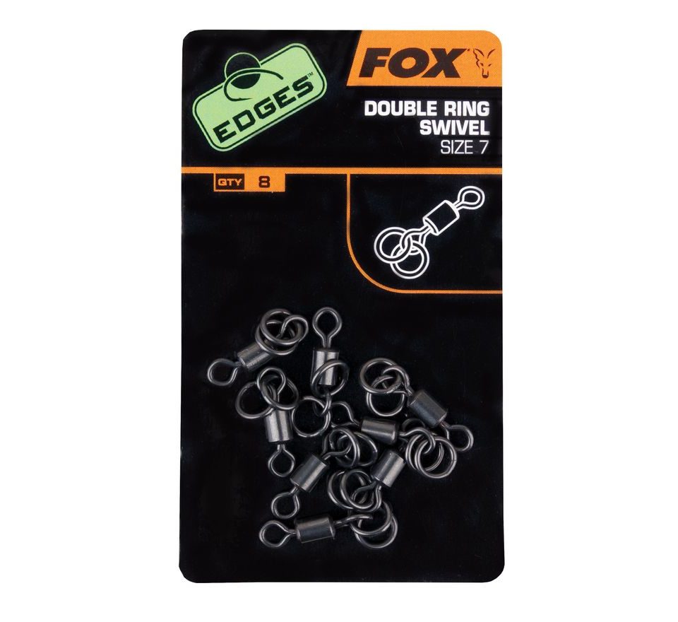 Fox Obratlíky s dvěma kroužky Edges Double Ring Swivel 8ks
