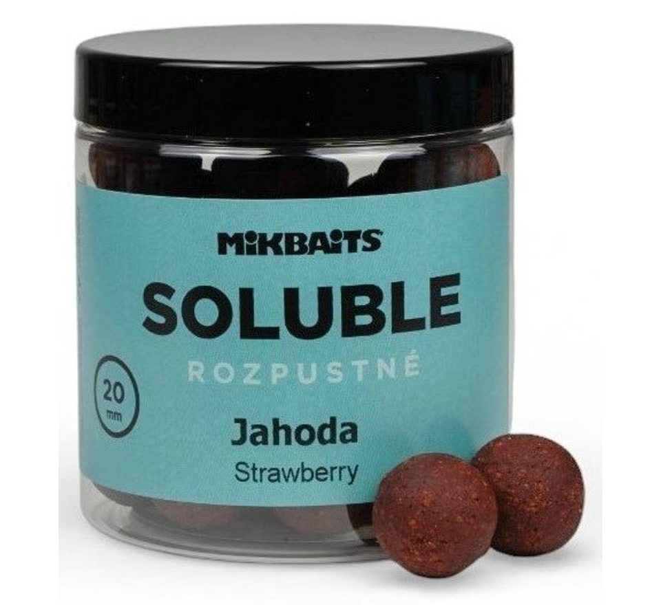 Mikbaits Rozpustné boilies Soluble Jahoda 250ml