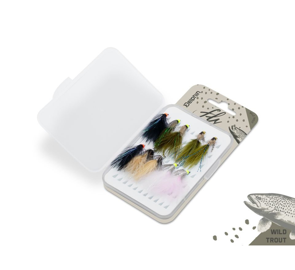 Delphin Sada umělých mušek Fly Wild trout 10ks