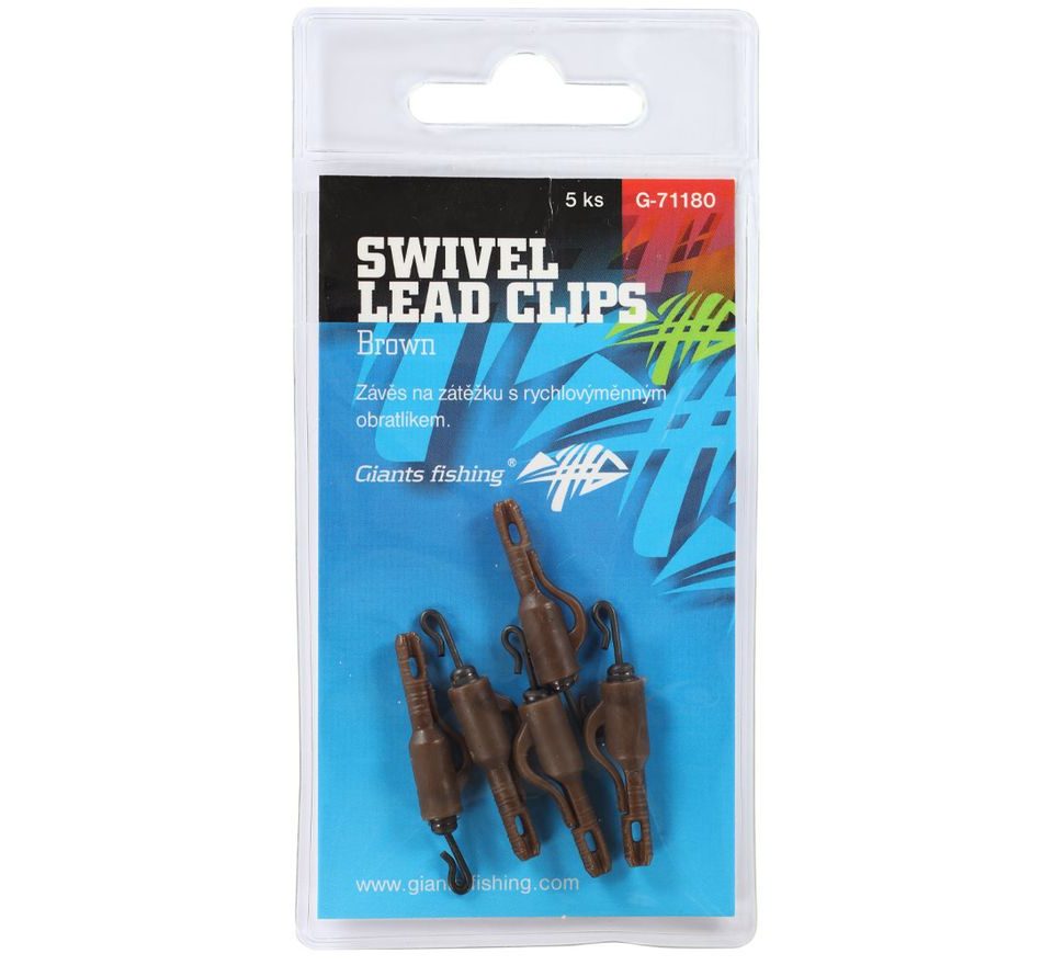 Giants Fishing Závěs na boční olovo Swivel Lead Clips 5ks