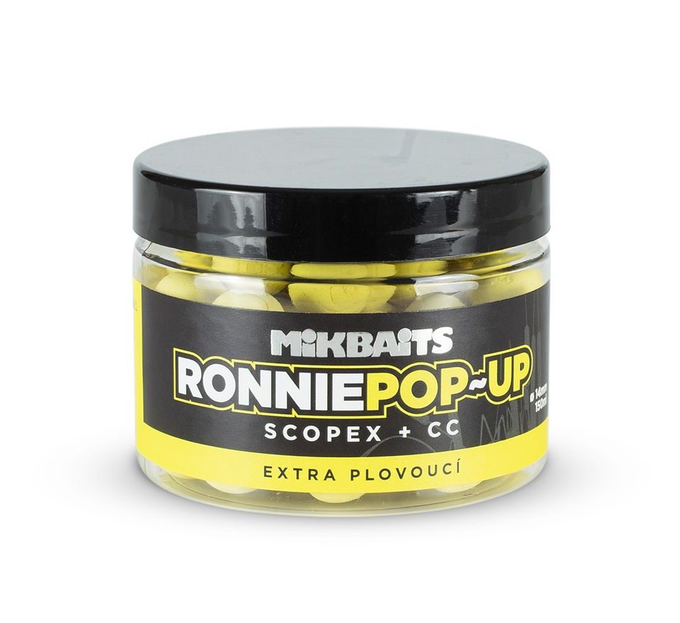 Mikbaits Plovoucí boilie Ronnie pop-up Scopex + CC 150ml