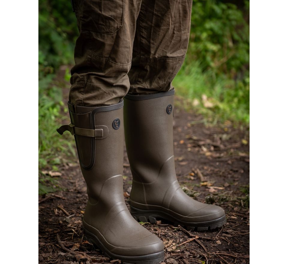 Fox Holínky Neoprene lined Camo/Khaki Rubber Boot