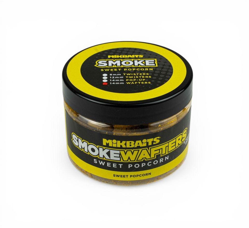 Mikbaits Vyvážené Boilie Smoke wafters Sweet Popcorn 14mm 150ml