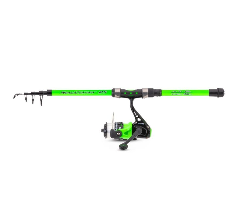 Saenger Prut Newcomer II Tele 1,8m 10-25g + Naviják 25 FD + Vlasec 0,22mm