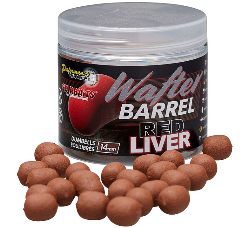 Starbaits Boilies Wafter Red Liver 14mm 50g