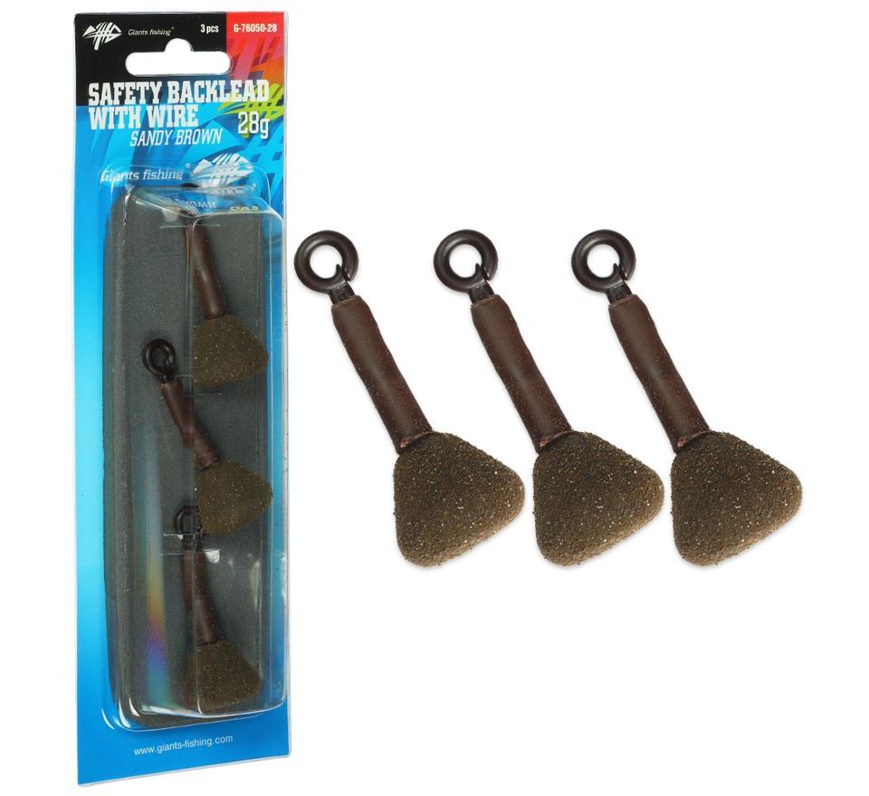 Giants Fishing Zátěž Safety Backlead with Wire Sandy Brown 3ks